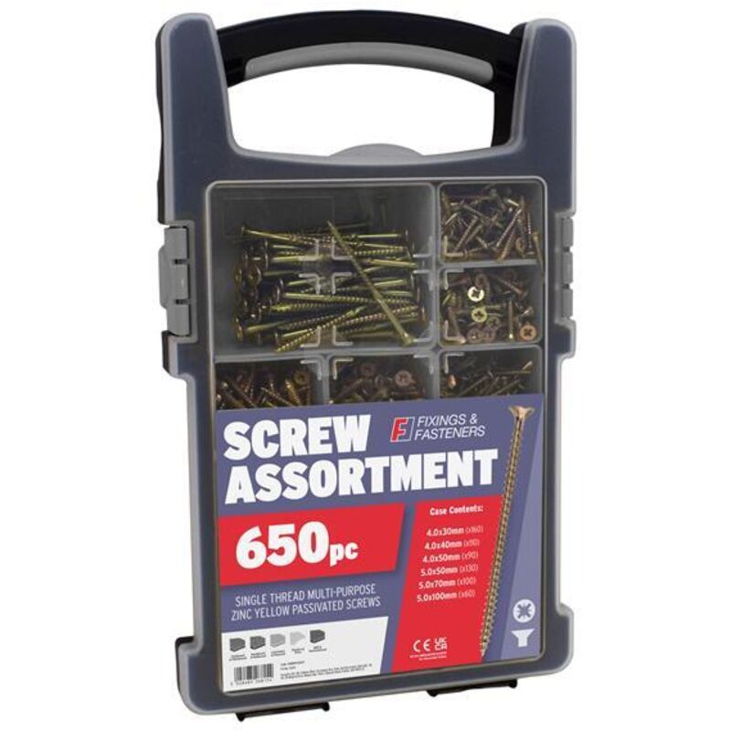 Forgefix - OPMPS650Y Multi-purpose Screw Organiser 650 Piece FOROPMPS650Y