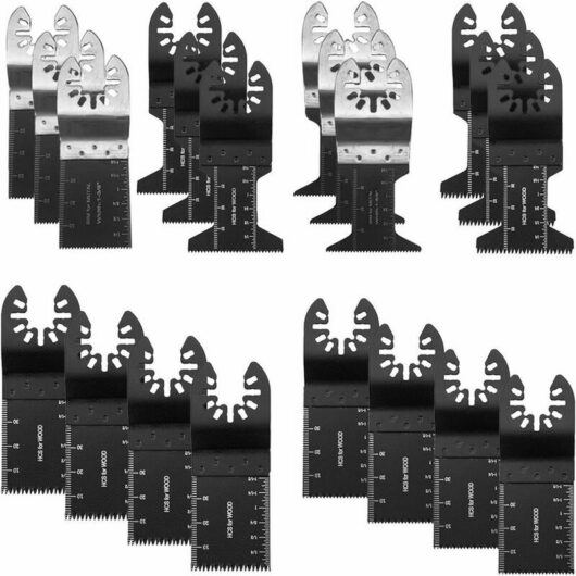 Hoopzi - Pack of 20 Wood/Bimetal Universal Multi Tool Oscillating Quick Release Saw Blades Oscillating Tool