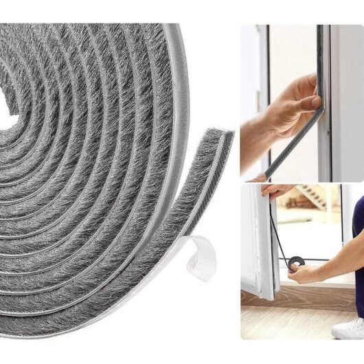 Insulated door deflector 9mm x 5mm - Insulates against heat, cold, noise and moisture, easy to use, 6m long (grey)