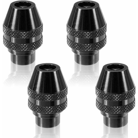 Keyless Chucks,4pcs Mini Quick Change Chuck Quick Change Multi Keyless for Dremel Rotary Tools Accessories,0.4-3.2mm