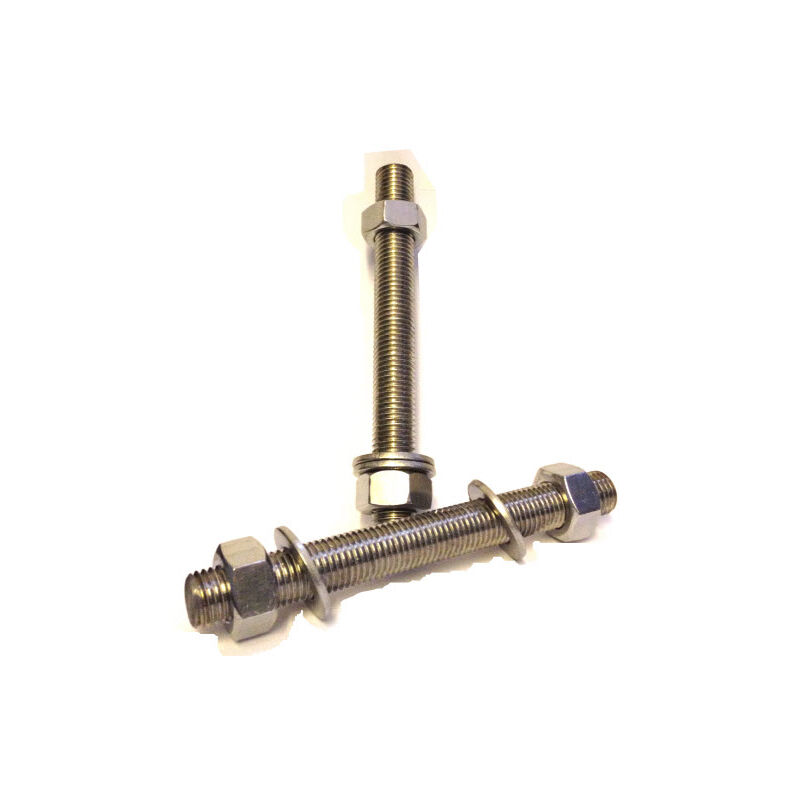 M4 x195 Threaded bar / Studding (Stainless Steel A2) - 2 Pk