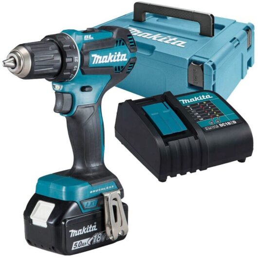 Makita DDF485 18V LXT Lithium Ion Brushless Drill Driver 2 Speed Bare - 1 x 5ah