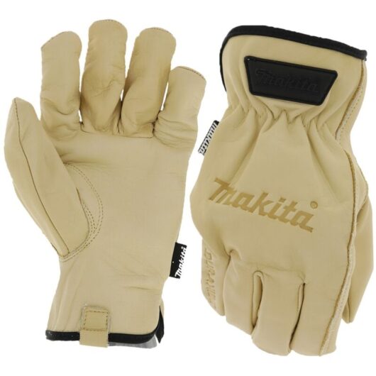 Makita P-84632 Cow Driver Gloves - Large Pair - Genuine Durahide Leather