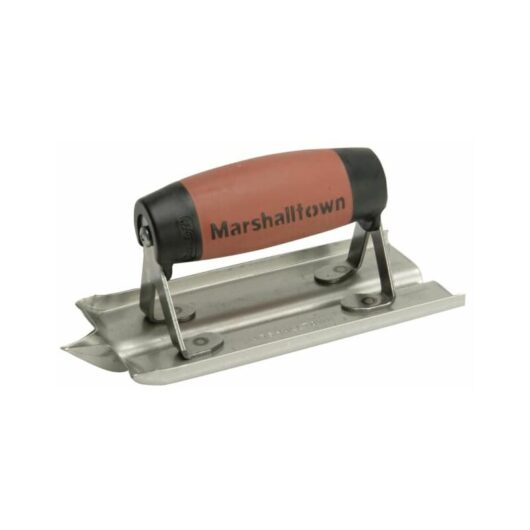 Marshalltown - M180D Stainless Steel Groover Trowel DuraSoft Handle 6 x 3in M/T180D