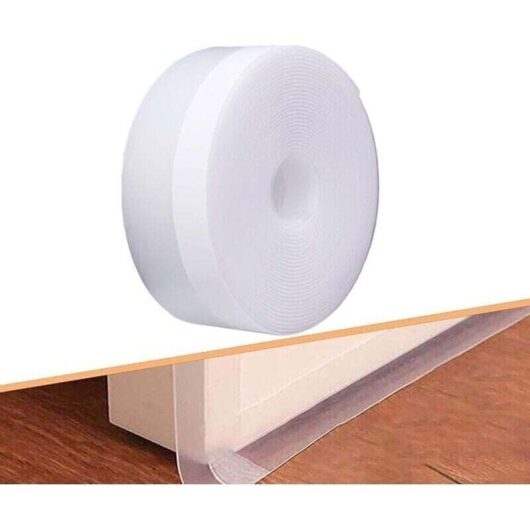 Meter of door seal, insulation, bottom seal for doors, window sealing strips for cold weather, self-adhesive silicone shower seal, prevents noise and