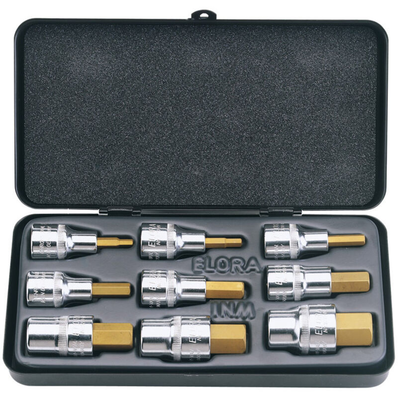 Metric Hexagon Socket Bit Set (9 Piece) (66202)