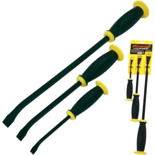 Neilsen - 3pc Pry Crow Lever Bar Set Wrecking Puller Tool 200 300 430mm bars