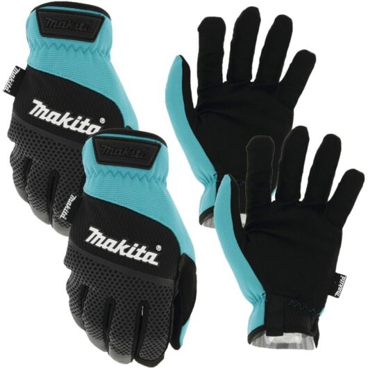 P-84676 Open Cuff Working Gloves xl x2 Pair Kit - ansi EN388 Rated - Makita
