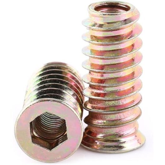 Pack of 20 M6/M8/M10 Zinc Alloy Threaded Hex Nuts, Zinc Alloy Insert Nuts Assortment (M1025mm)