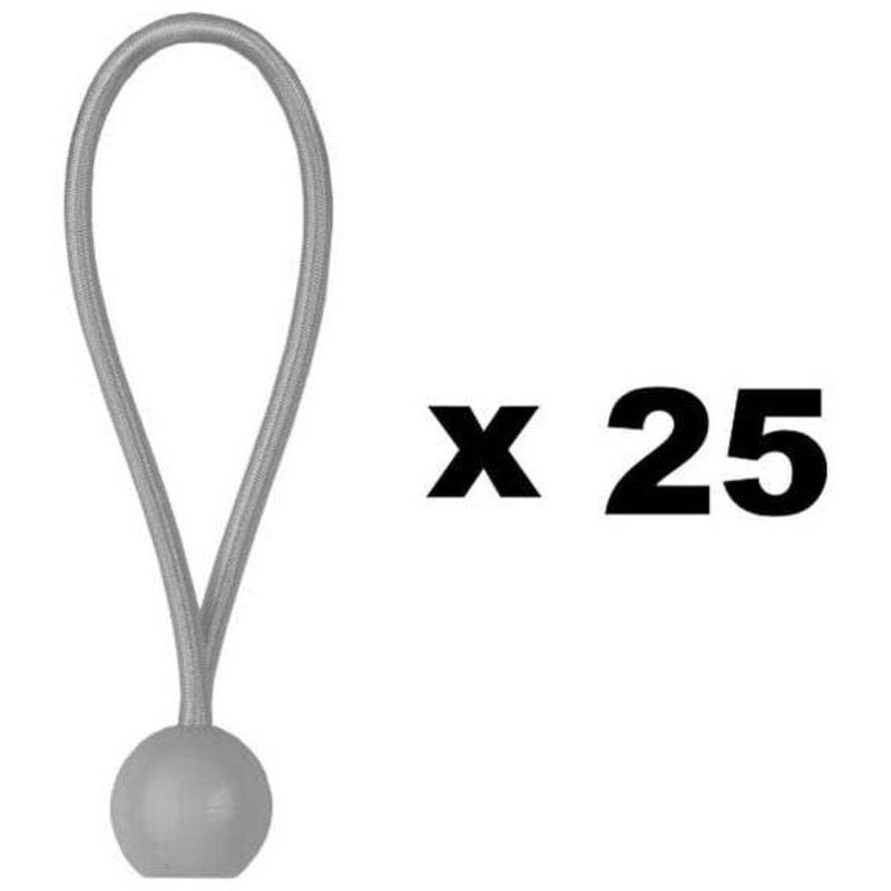 Pack of 25 ball bungee cords, 15 cm