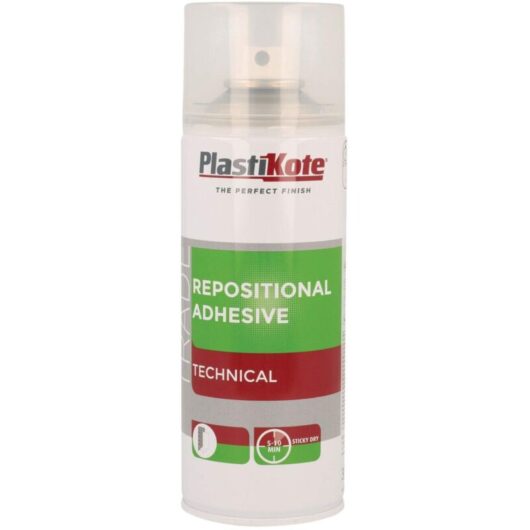 PlastiKote 440.0071030.076 Trade Repositional Spray Adhesive - 400ml, Repositionable and Suitable for Various Surfaces