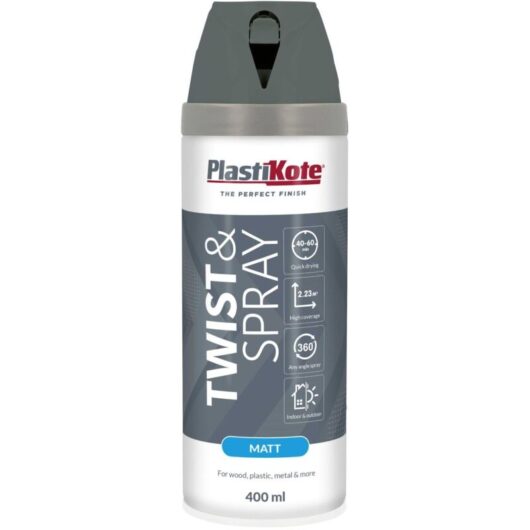 PlastiKote Twist & Spray Matte Finish Spray Paint - 400ml in Blue Steel