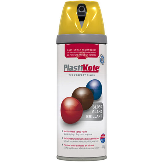 Plastikote - Twist & Spray Gloss Yellow 400ml