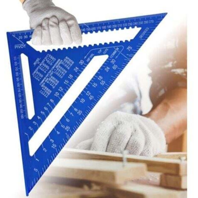 Promotion MULTI-FUNCTION Carpenter Square 180 mm Metal Aluminum Square Ruler Scriber Rapid Guide Protractor Angle 45 90 Degrees Carpenter Tool