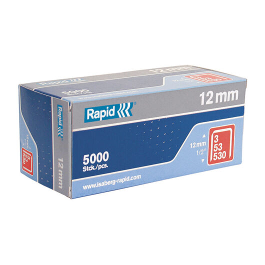 Rapid - 11859610 53/12B 12mm Galvanised Staples (Box 5000) RPD5312B5000