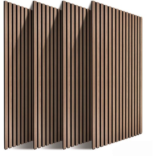 Relaxdays acoustic panels, set size 120 x 60 cm, sound absorption & wall cladding, oak veneer, choice of colours