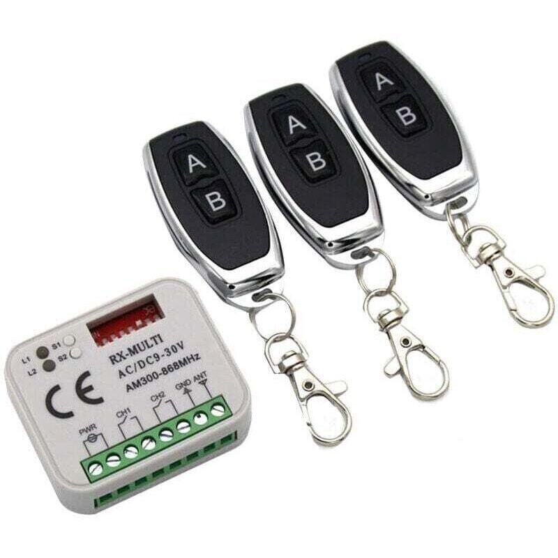 Remote Receiver for Garage Door 433 868MHz RX MULTI 300-900MHz AC/DC 9-30V Receiver with Remote Control