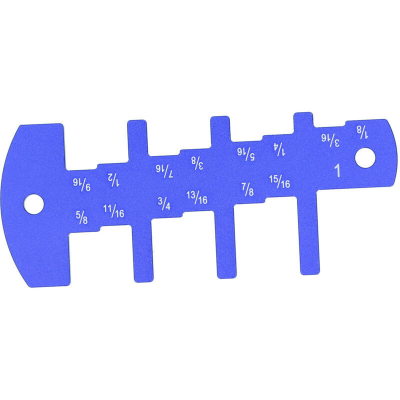 Router Depth Gauge Tool, Imperial Height Measuring Template, DIY Woodworking Tool 1/8-1 inch Blue