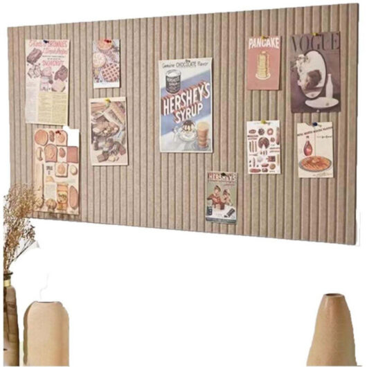 Self-adhesive photo wall panels, felt and cork decorative board, wall board, acoustic board, for home & office, 40×60cm, brown
