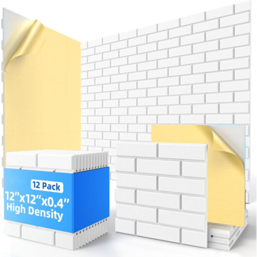 Set of 12 Adhesive Acoustic Panels 30×30×1 cm - High-Density Sound-Absorbing Foam for Studio, Office, Walls, and Ceilings, Easy to Apply