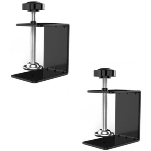 Set of 2 heavy-duty C-shaped clamps, universal clamps for woodworking, carpentry, fixing repairs, and home improvement.