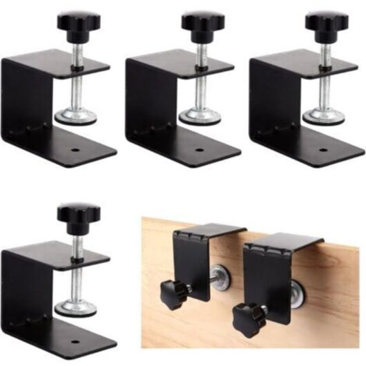 Set of 4 Heavy-Duty C-Clamps, Universal Clamps for Woodworking, Carpentry, Fixed Repair, Home Improvement