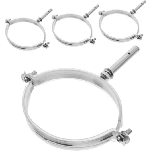 Set of 4 Stainless Steel Wall Mounted Chimney Pipe Brackets for Stove Pipe (16 mm)