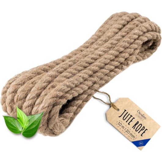Strong & Durable Jute Rope for DIY 10m x 20mm