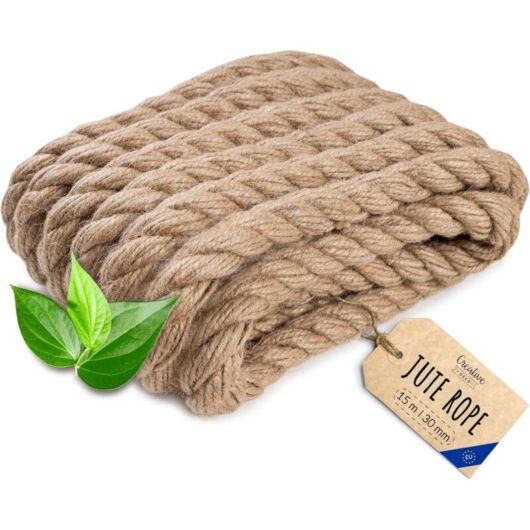 Strong & Durable Jute Rope for DIY 15m x 30mm