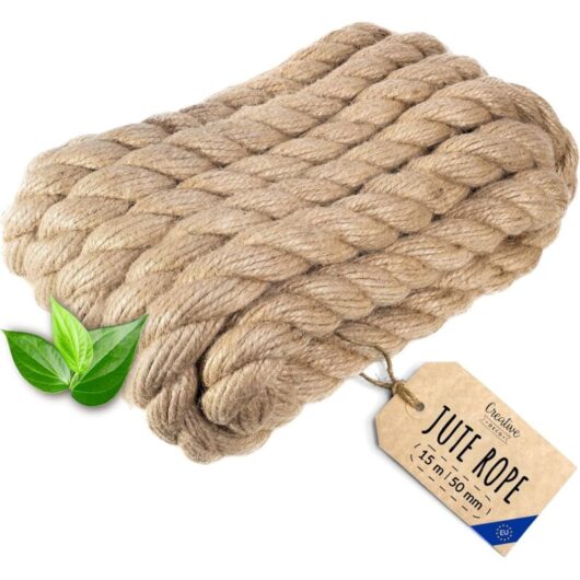 Strong & Durable Jute Rope for DIY 15m x 50mm