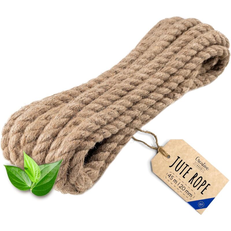 Strong & Durable Jute Rope for DIY 45m x 20mm