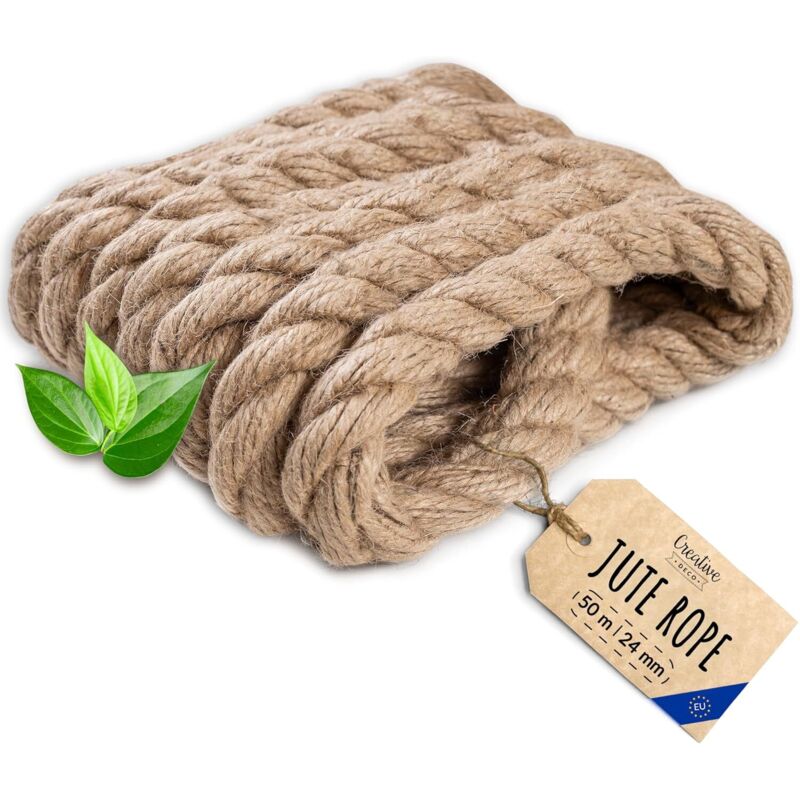 Strong & Durable Jute Rope for DIY 50m x 24mm