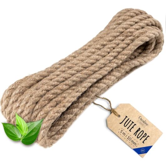 Strong & Durable Jute Rope for DIY 5m x 10mm