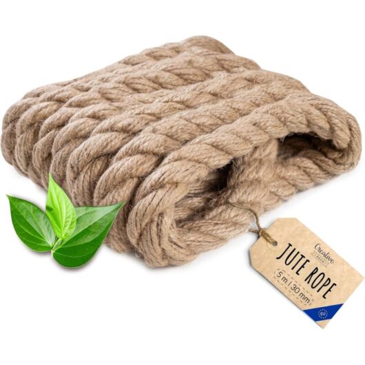 Strong & Durable Jute Rope for DIY 5m x 30mm
