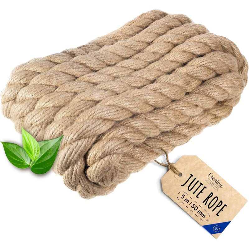 Strong & Durable Jute Rope for DIY 5m x 50mm