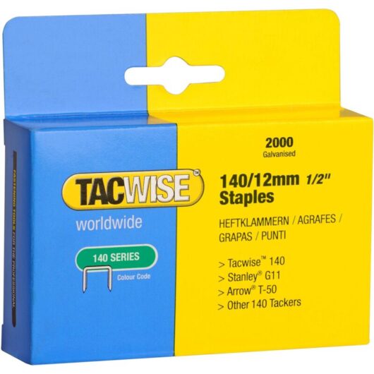 Tacwise - 0348 140 Series 12mm Staples Galvanised 2000 Pack - T50 g Z4-140 140EL