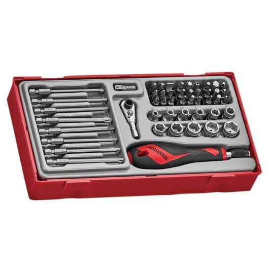 Tengtools - Teng TTMDQ49 TTMDQ49 Bit & Quick Chuck Driver Set, 49 Piece - 1/4in Drive