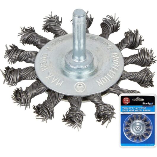 Tools 19223 Flat Twist Knot Wire Wheel 75mm B/S19223 - Bluespot