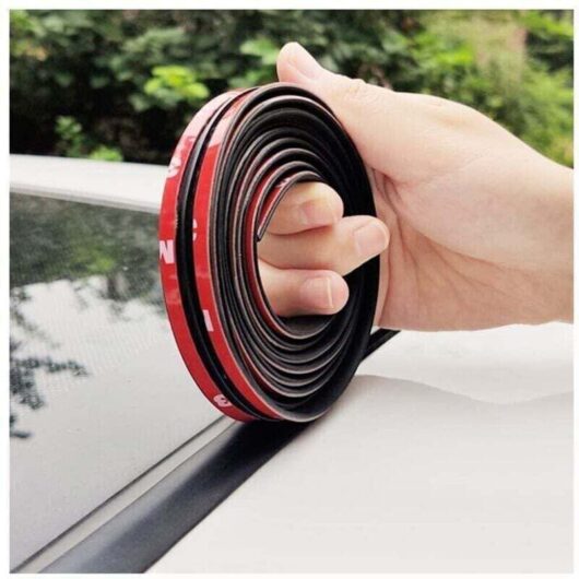 Universal 4-meter adhesive windshield seal, sunroof seal, car door seal, adhesive rubber seal, car windshield adhesive (14mm 4m)