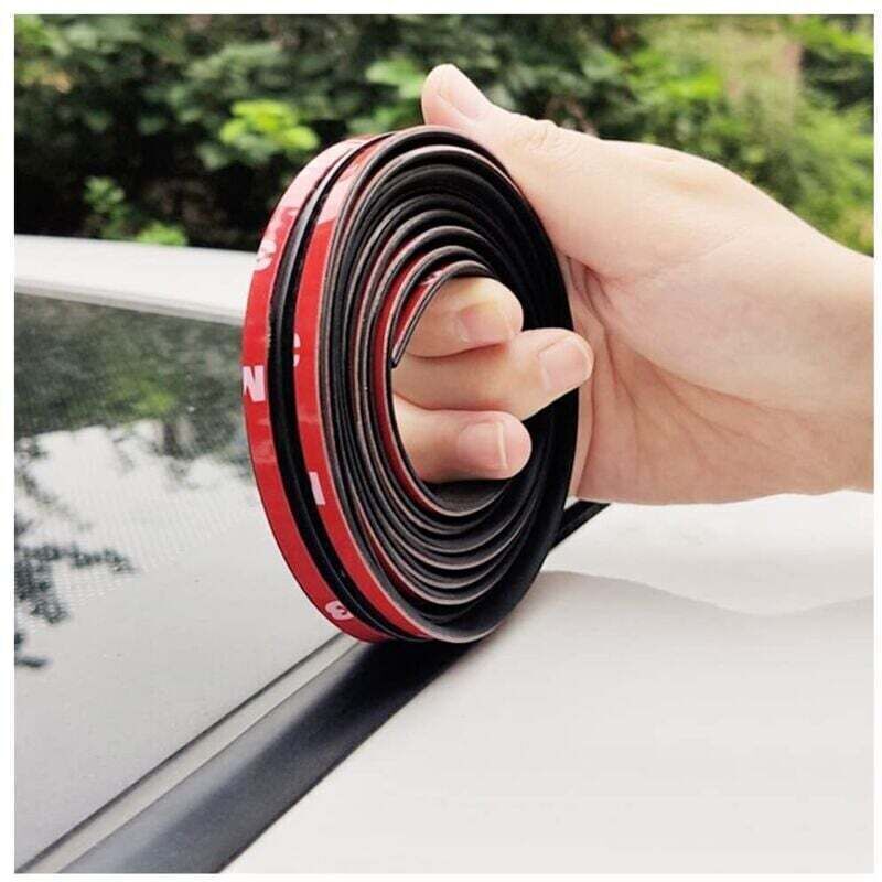Universal adhesive windshield seal, 4 meters long, sunroof seal, car door seal, adhesive rubber seal, car windshield adhesive (19mm 4m)