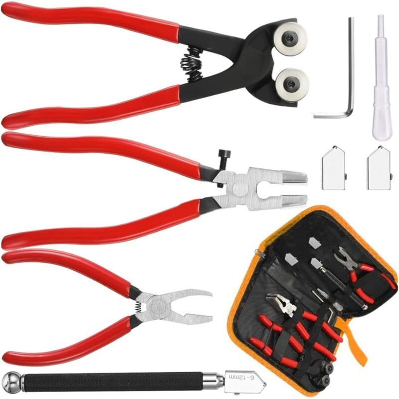 Use professional tile and glass cutting tools and tile cutters with a clean, non-slip grip for various materials
